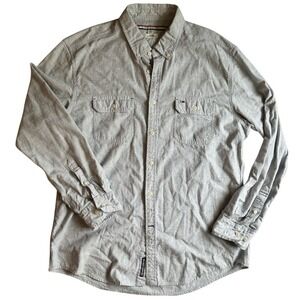 Tommy Hilfiger | Men's XL, Light Blue Casual Textured Button Down Shirt